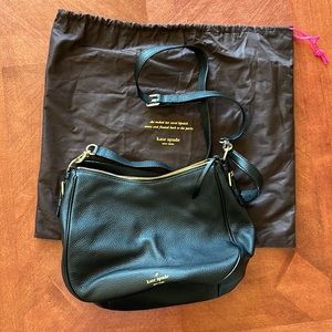 Kate Spade black pebble leather crossbody (medium)